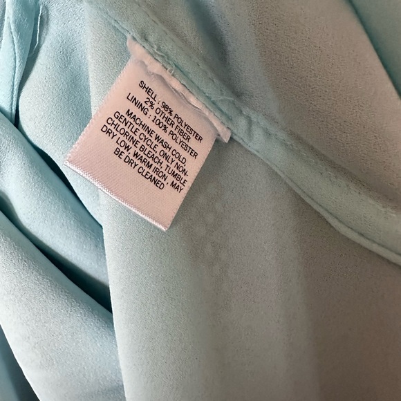 New Monograph Blue/Brown Snake Sheer Sleeveless Back Tie Blouse Women’s 00P - Picture 7 of 8